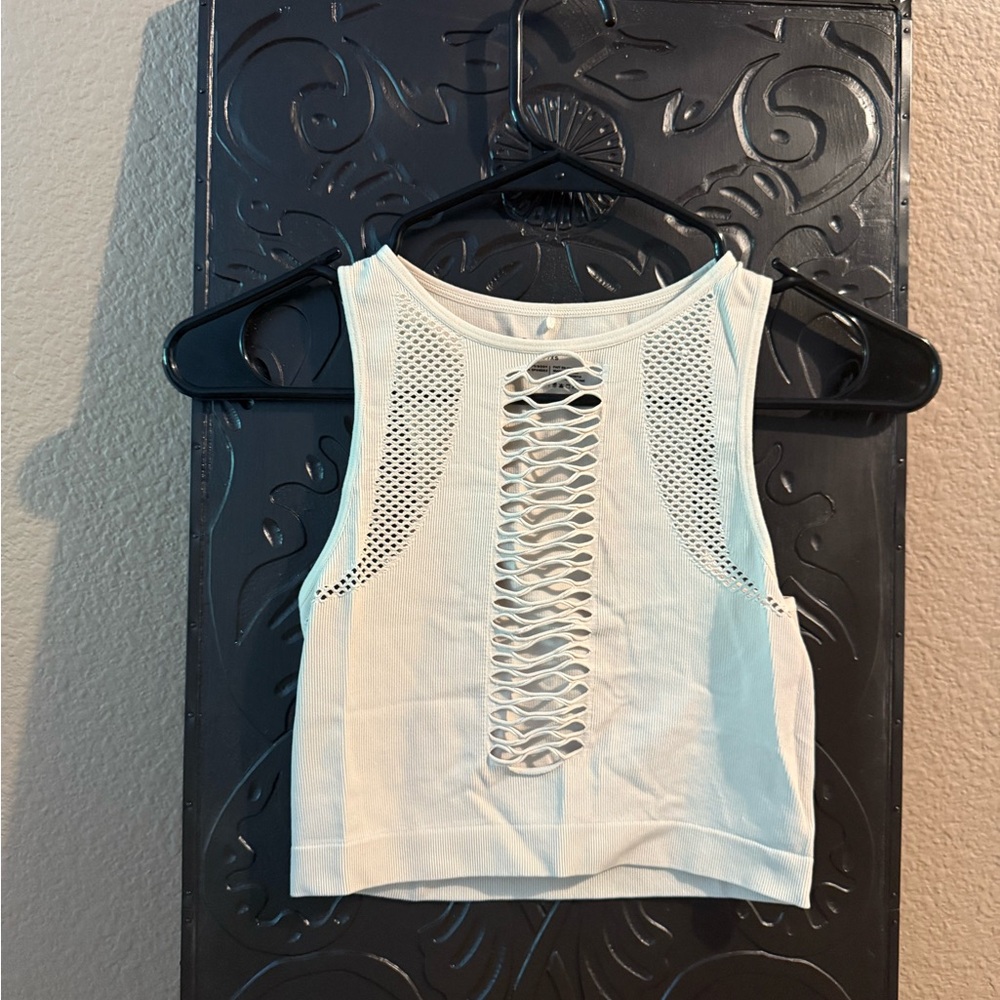 Garage White Cutout Crop Top